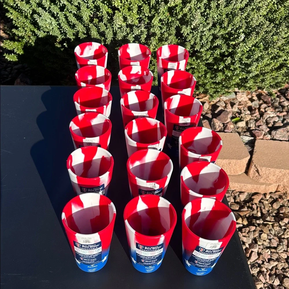 Wincraft Fanatics Silipint 16oz silicone pint glass set of 18 counts-brand new